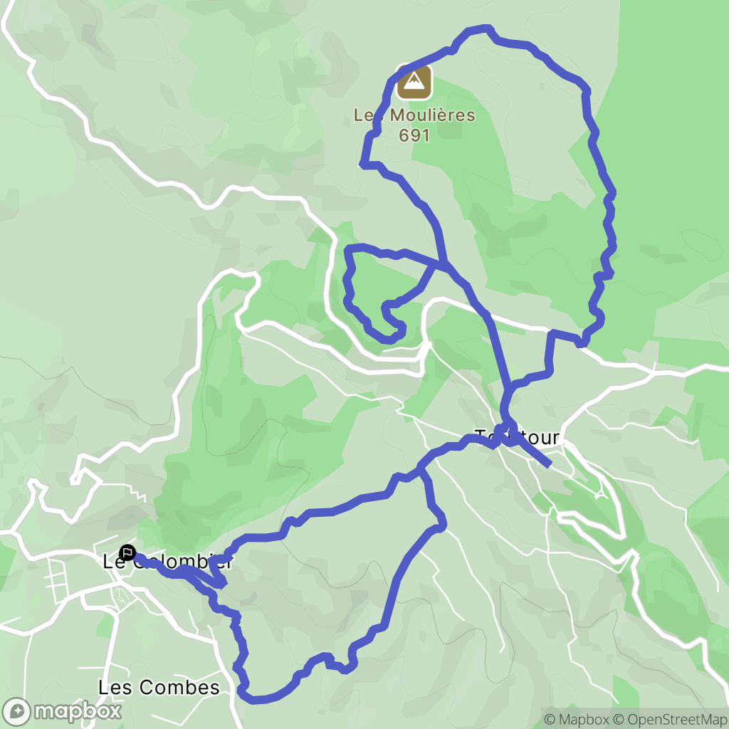 Villecroze : carte du parcours de randonnée - France