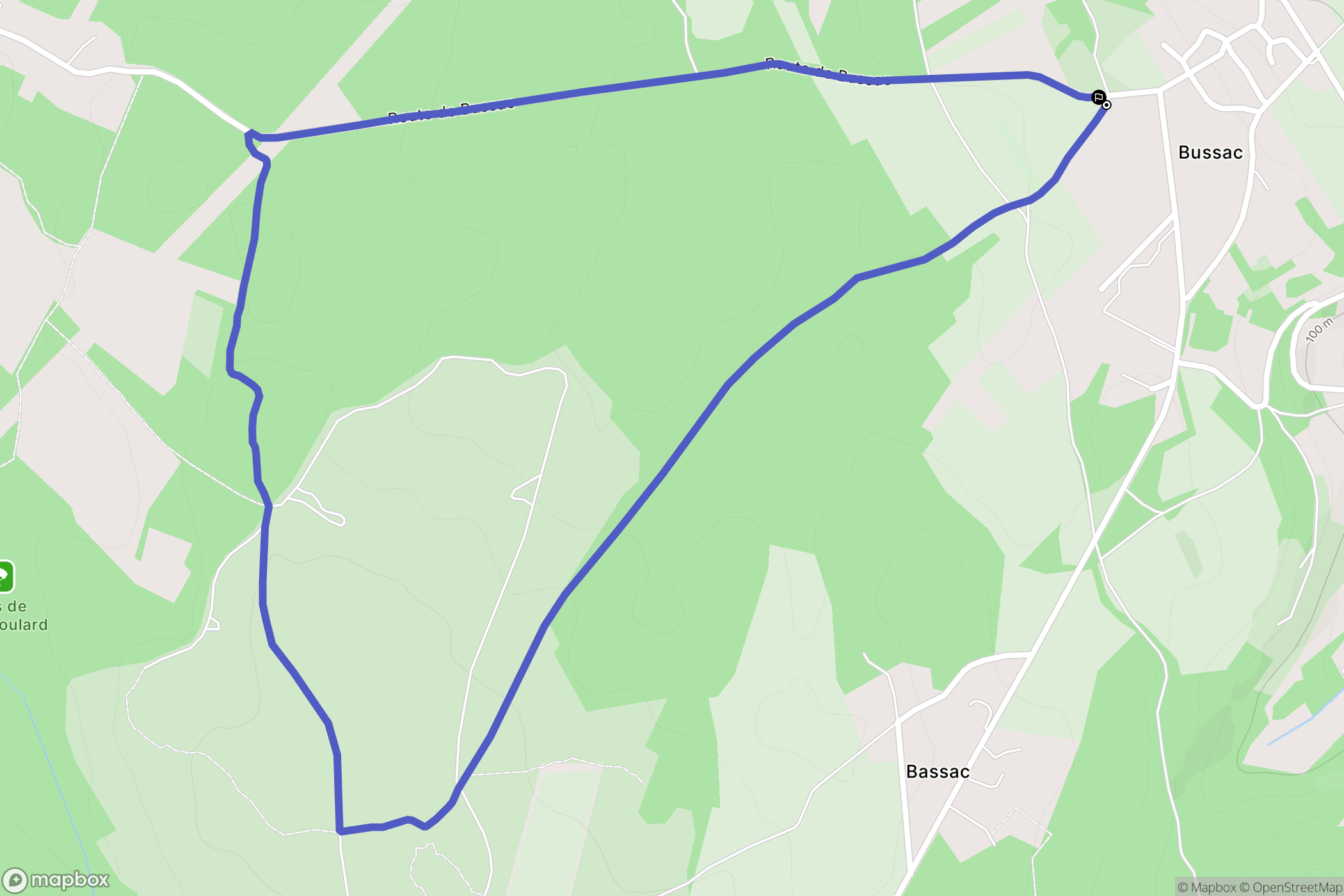 Magnac-sur-Touvre : carte du parcours de randonnée - France
