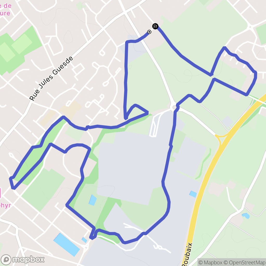 Hem : carte du parcours de randonnée - France