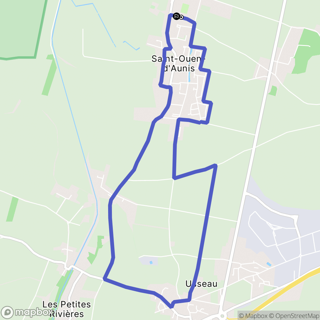 Saint-Ouen-d'Aunis : carte du parcours de randonnée - France