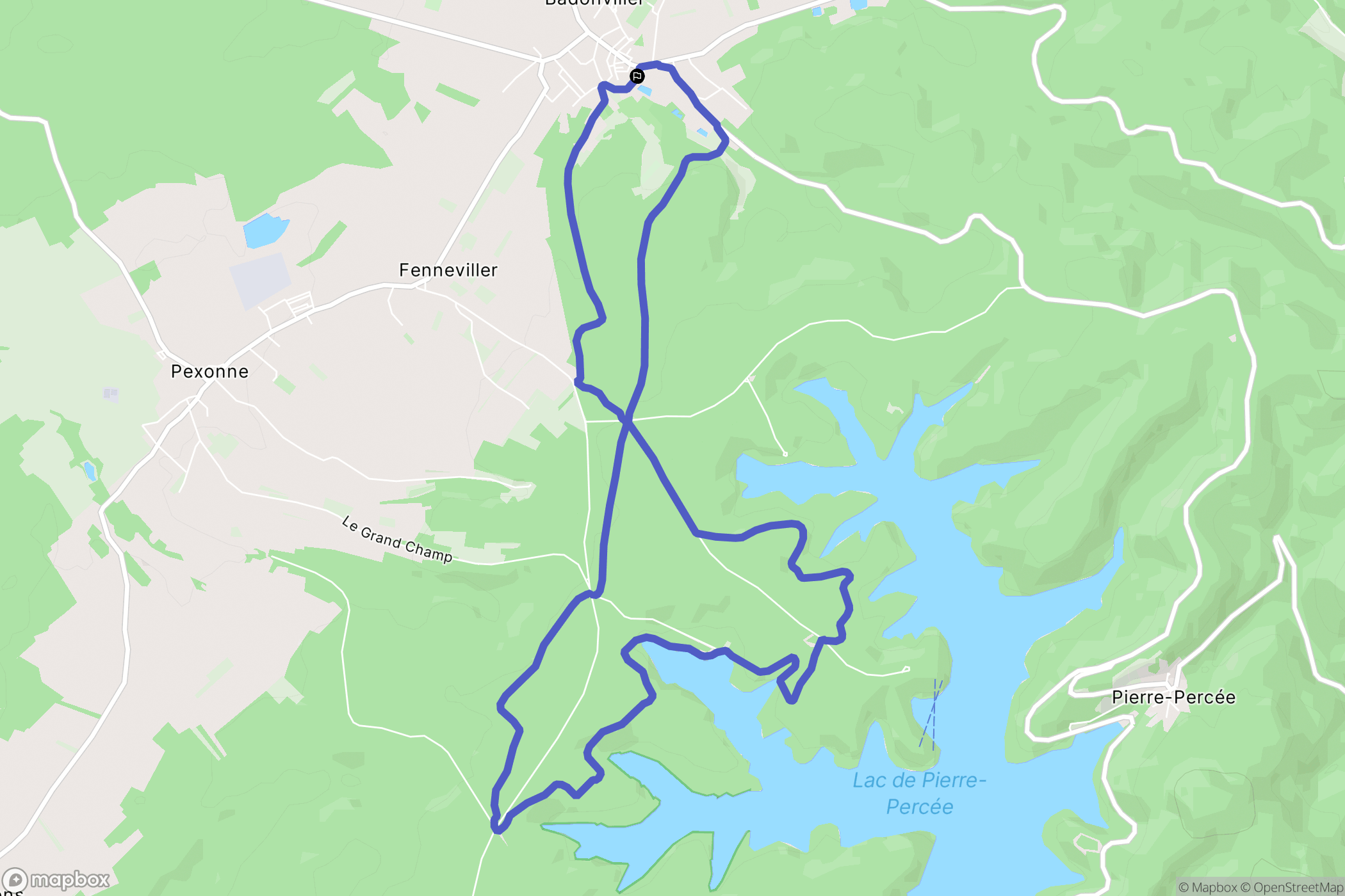 Badonviller : carte du parcours de randonnée - France