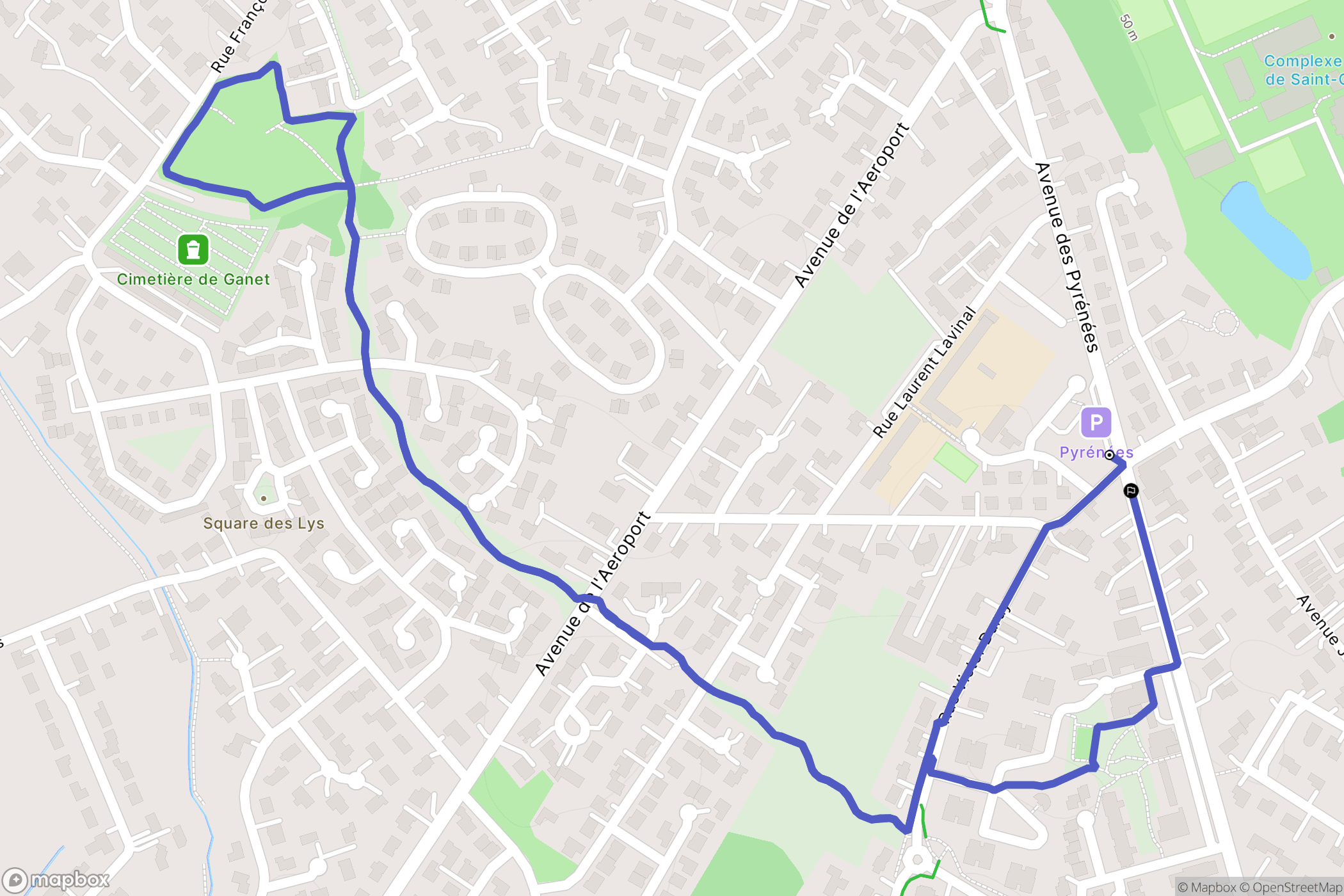 Le Passage : carte du parcours de randonnée - France