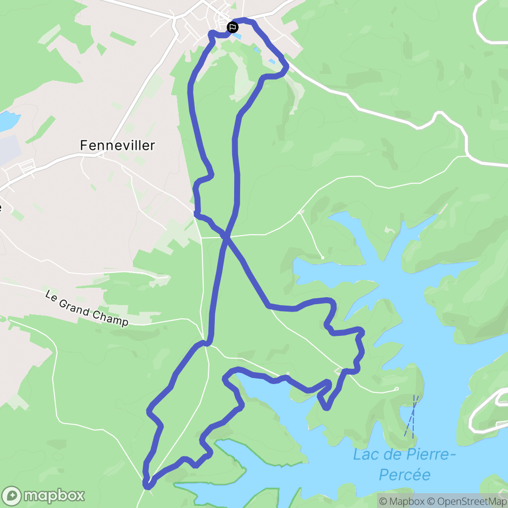 Badonviller : carte du parcours de randonnée - France