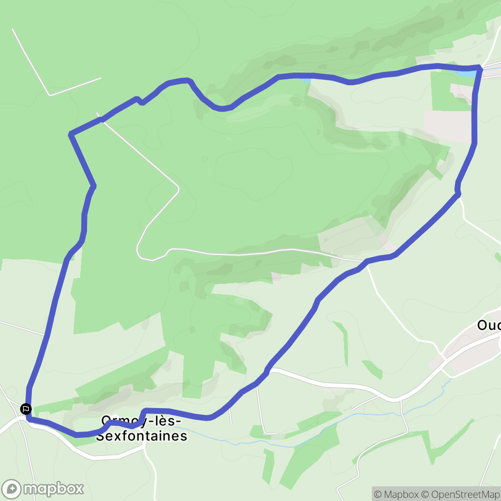 Ormoy-lès-Sexfontaines : carte du parcours de randonnée - France