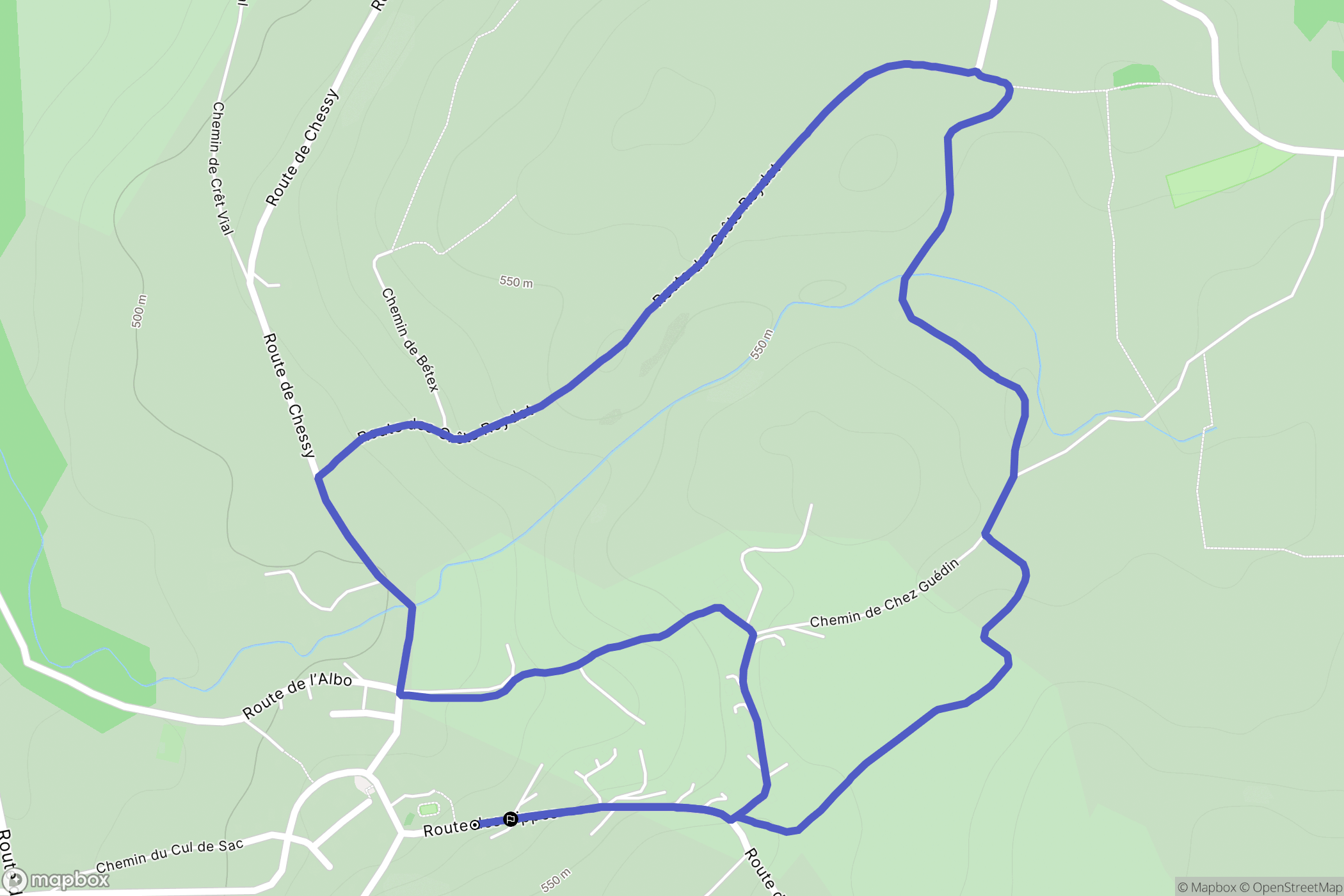 Mures : carte du parcours de randonnée - France