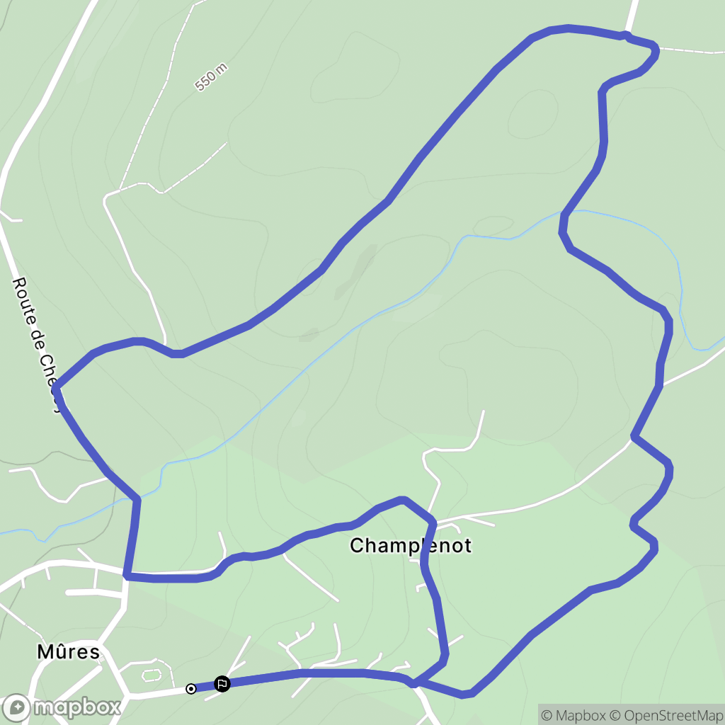 Mures : carte du parcours de randonnée - France