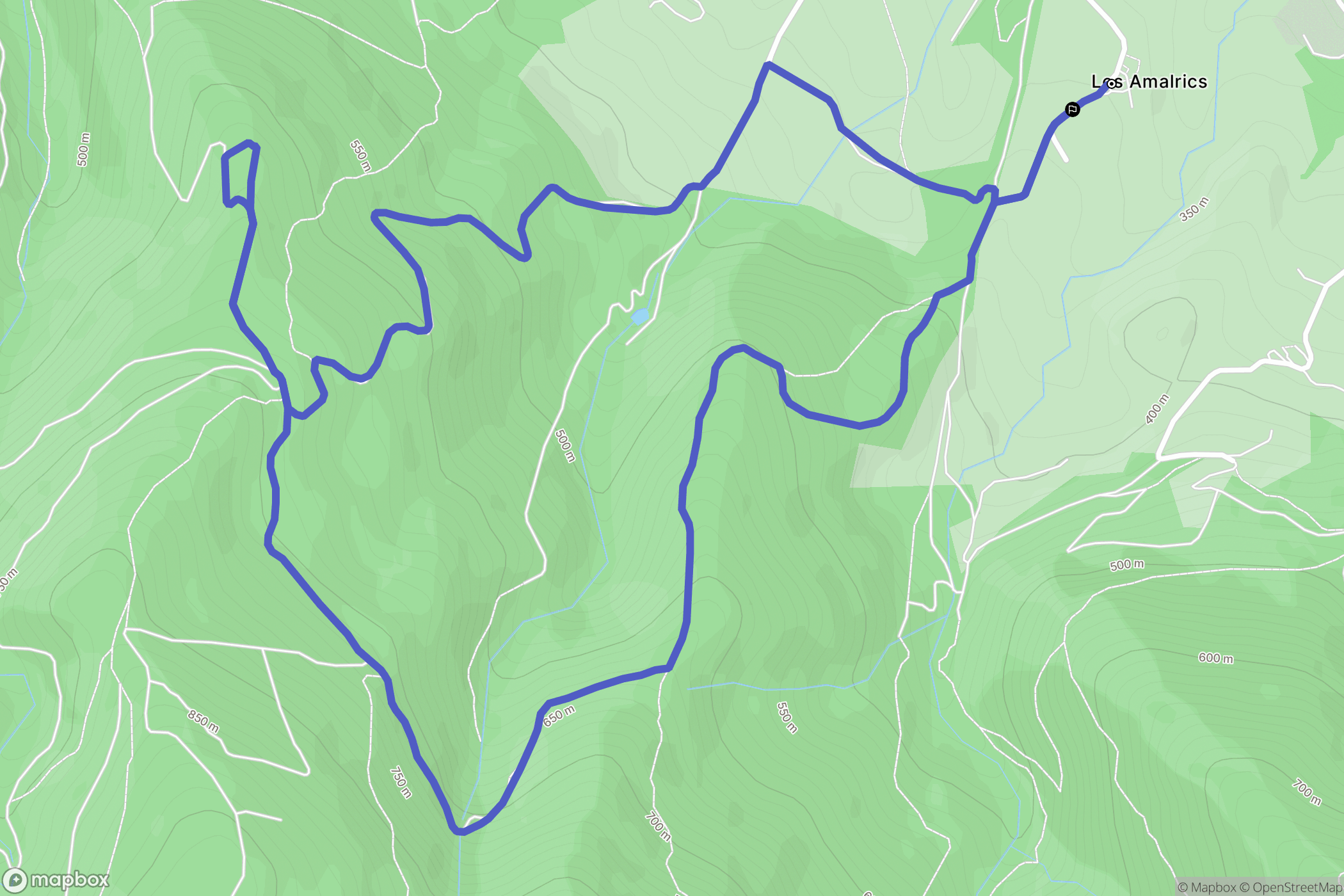 Saint-Amans-Soult : carte du parcours de randonnée - France