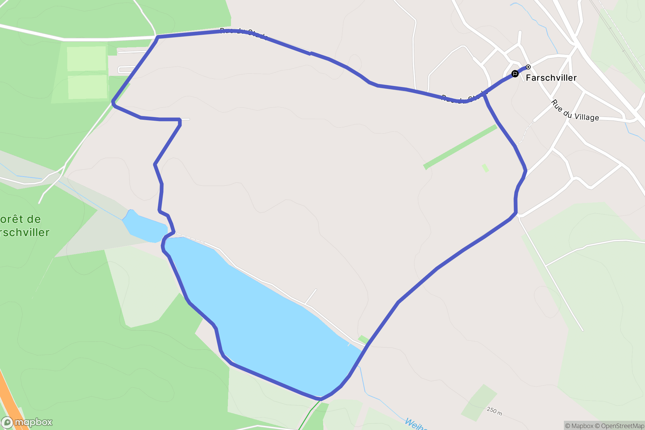 Farschviller : carte du parcours de randonnée - France