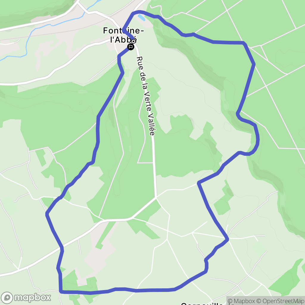 Fontaine-l'Abbé : carte du parcours de randonnée - France