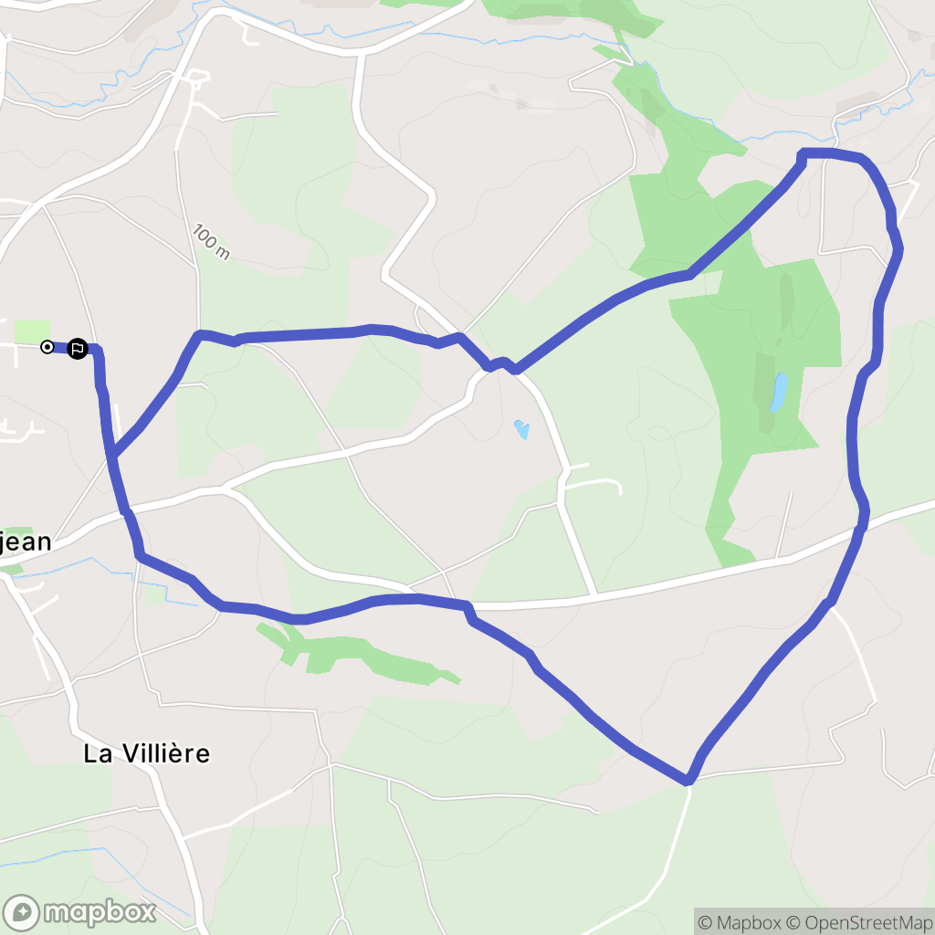 Domjean : carte du parcours de randonnée - France