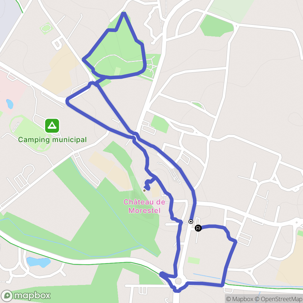 Morestel : carte du parcours de randonnée - France