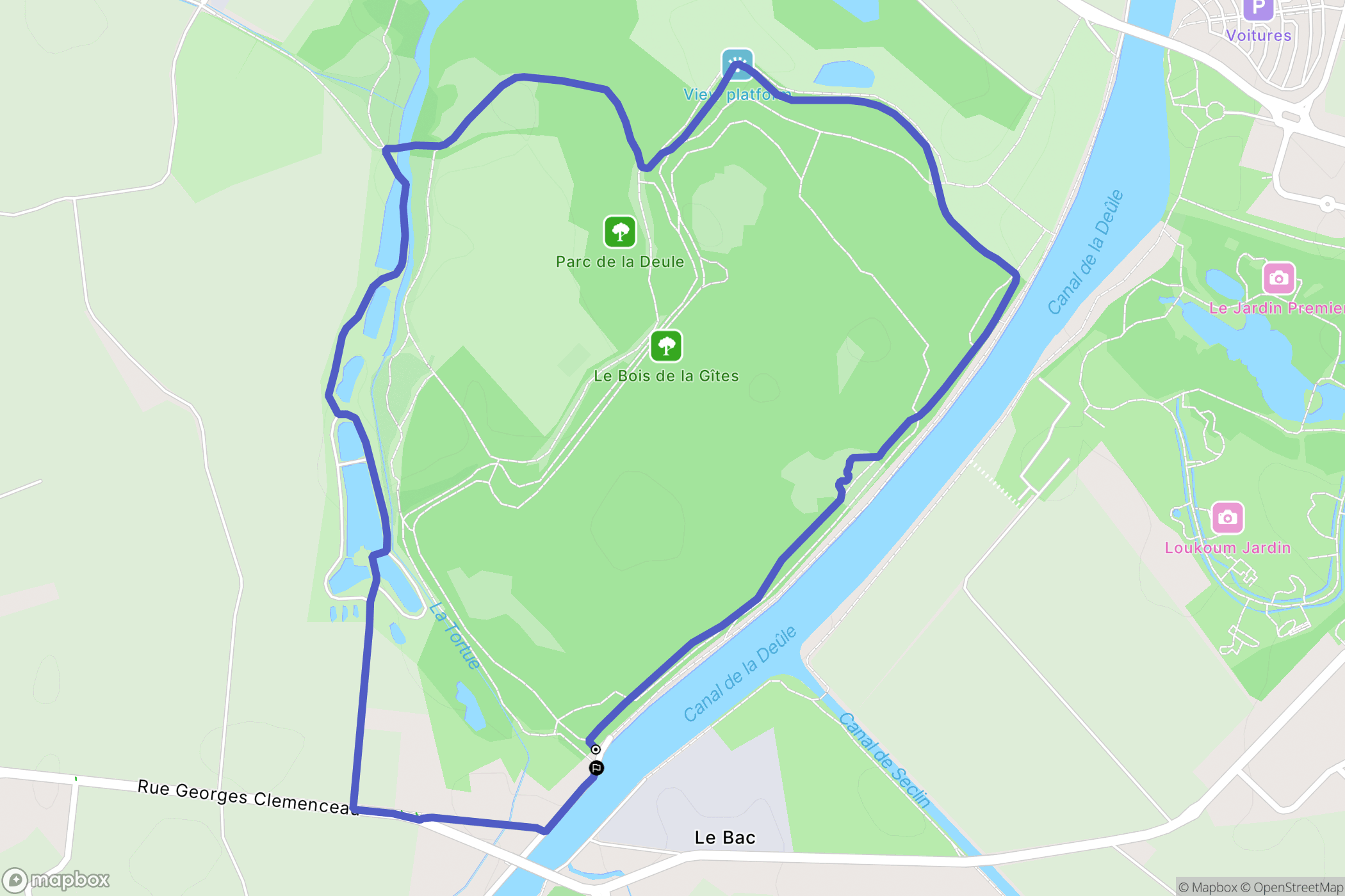 Wavrin : carte du parcours de randonnée - France