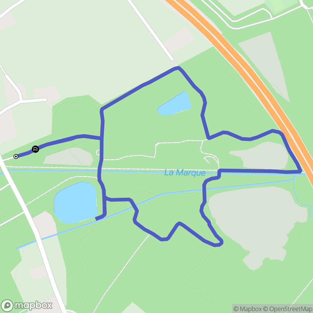 Fretin : carte du parcours de randonnée - France