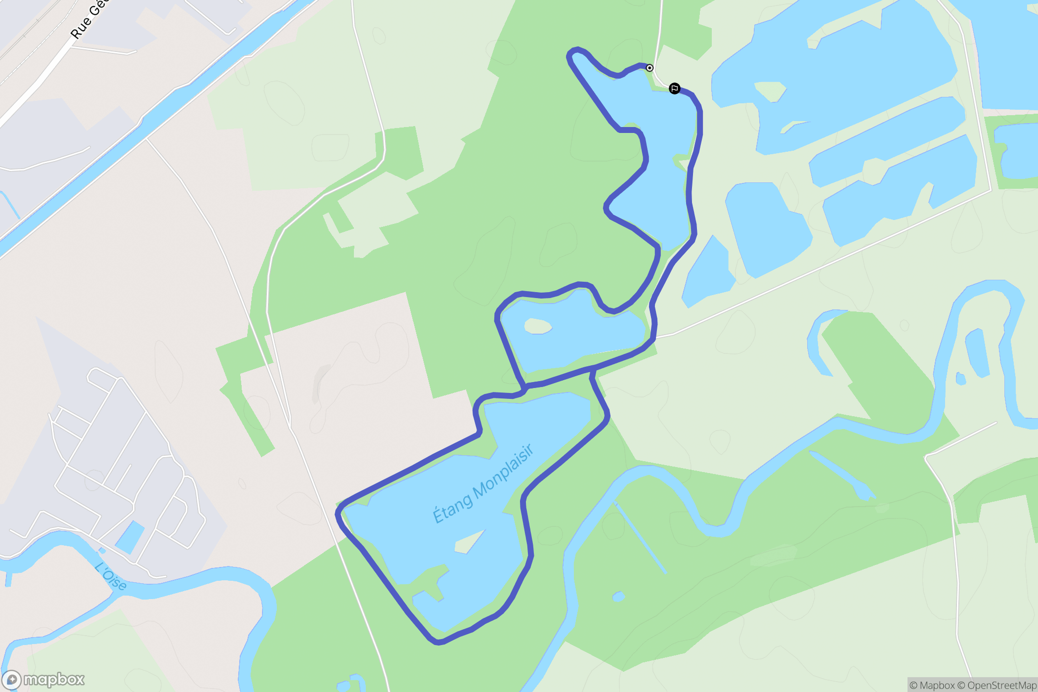Viry-Noureuil : carte du parcours de randonnée - France
