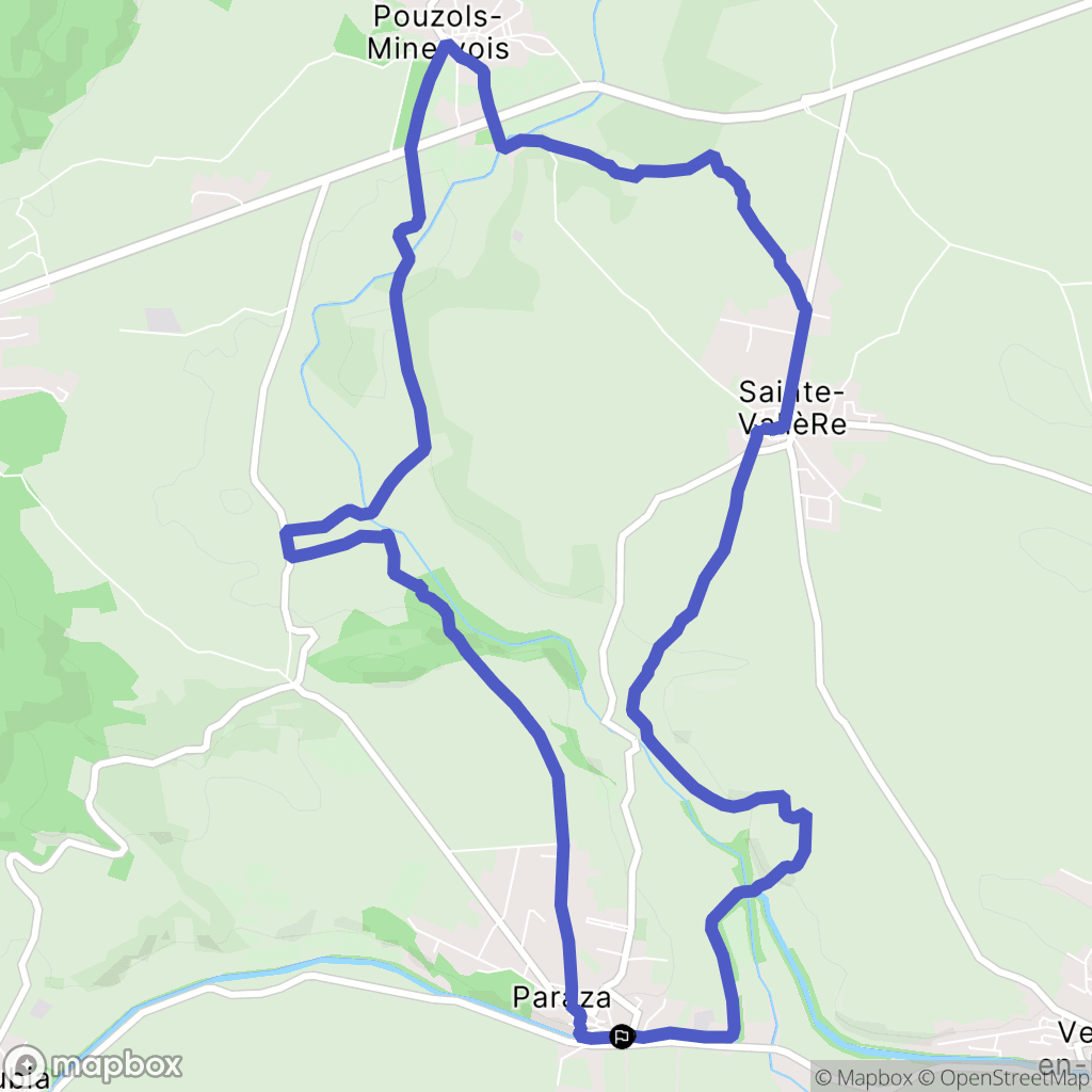 Paraza : carte du parcours de randonnée - France