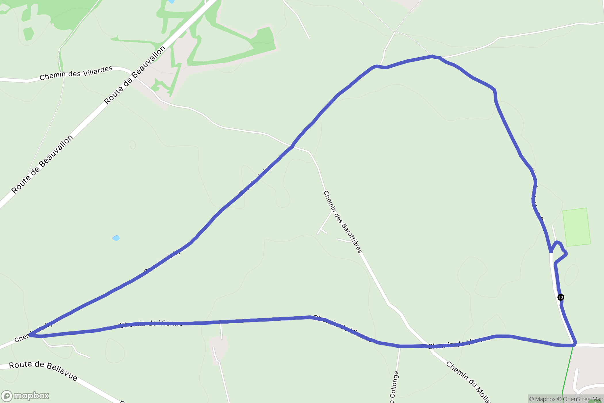 Beauvallon : carte du parcours de randonnée - France