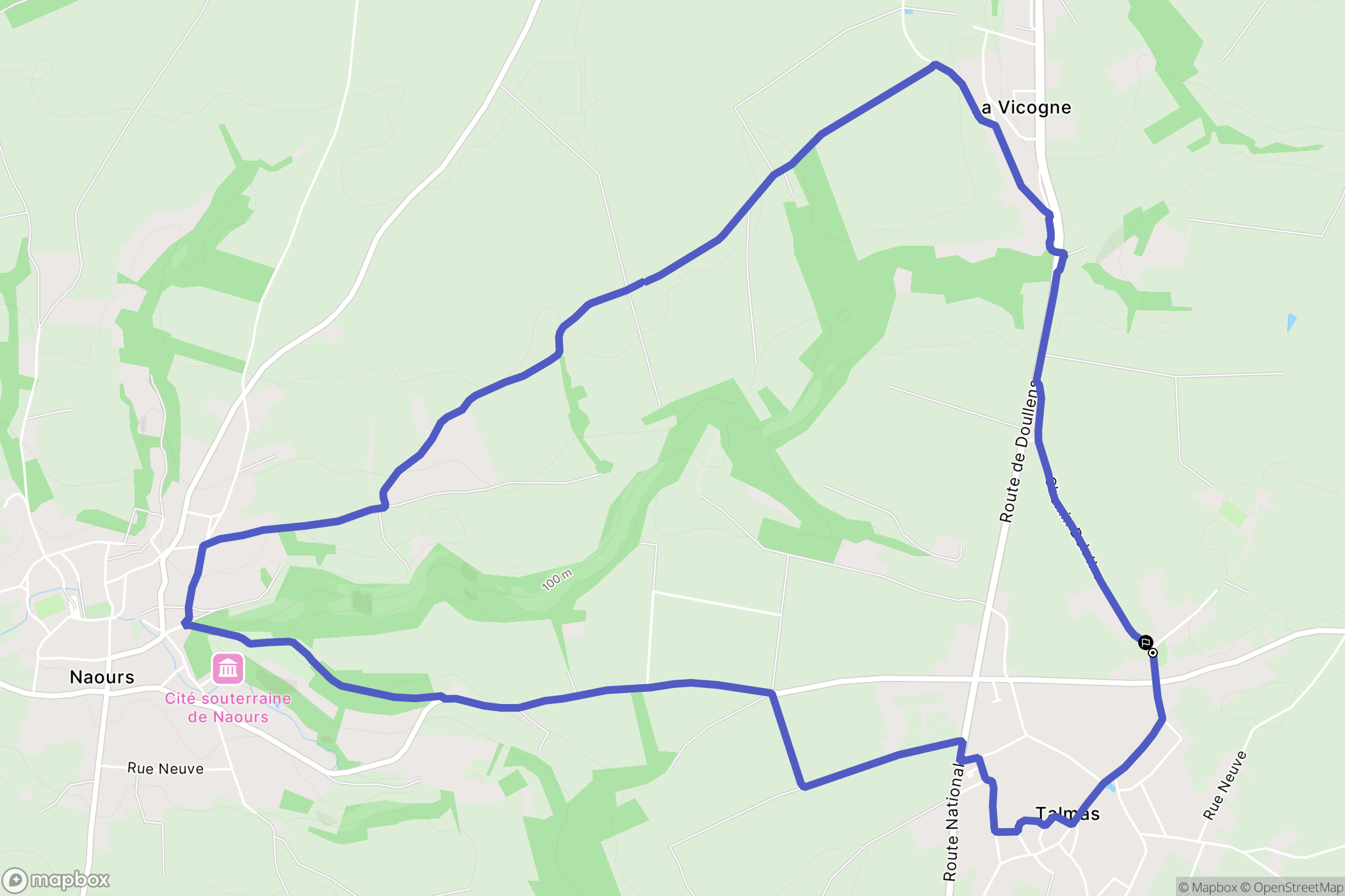 Talmas : carte du parcours de randonnée - France