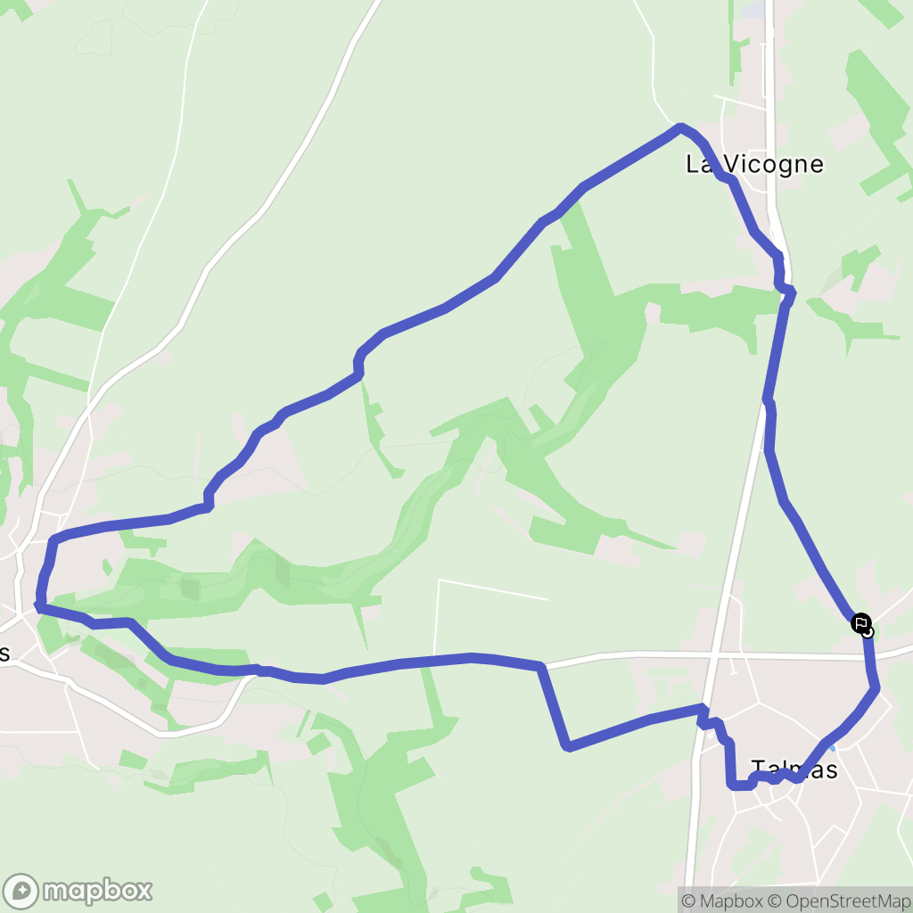 Talmas : carte du parcours de randonnée - France
