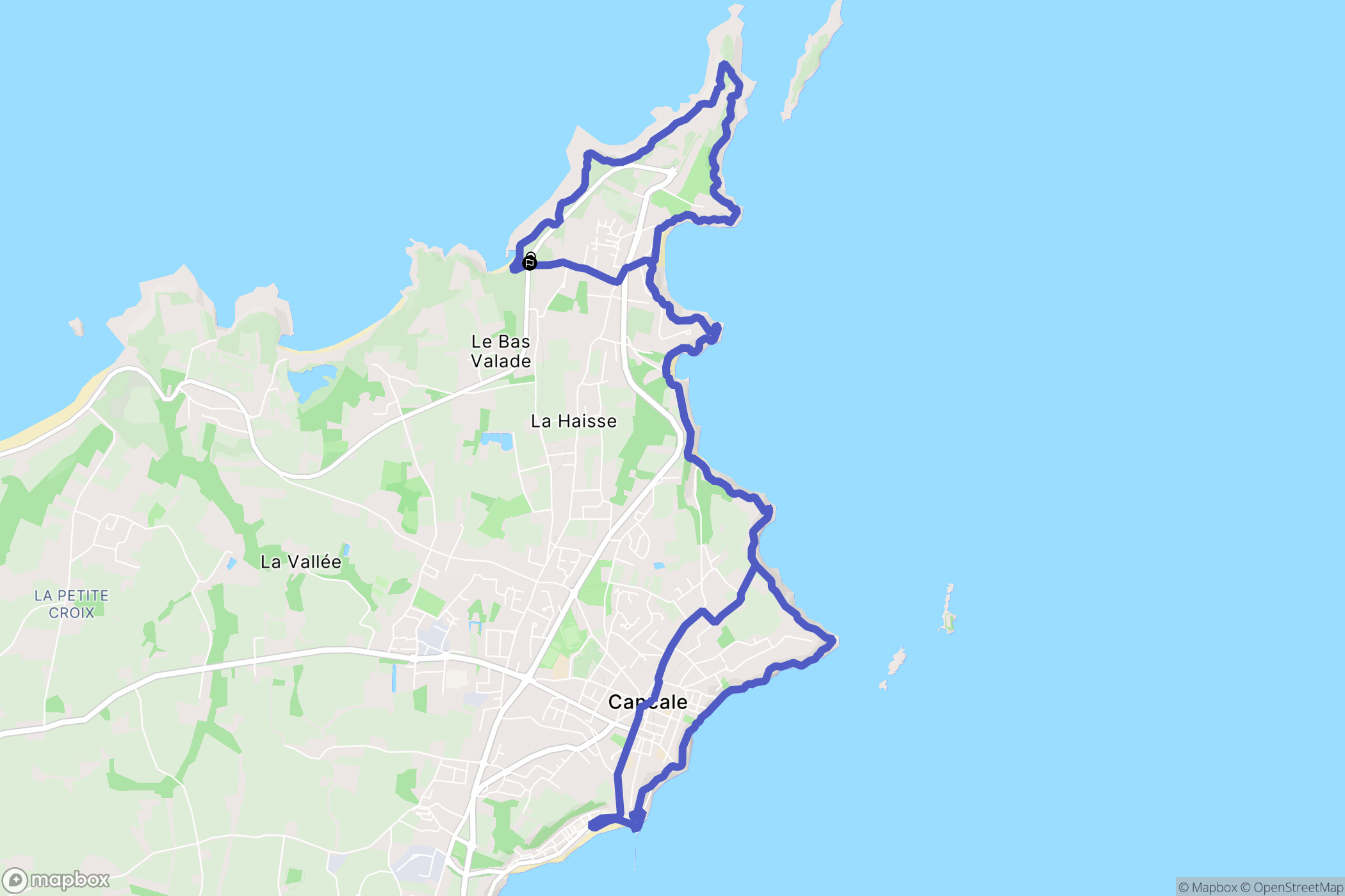 Cancale : carte du parcours de randonnée - France