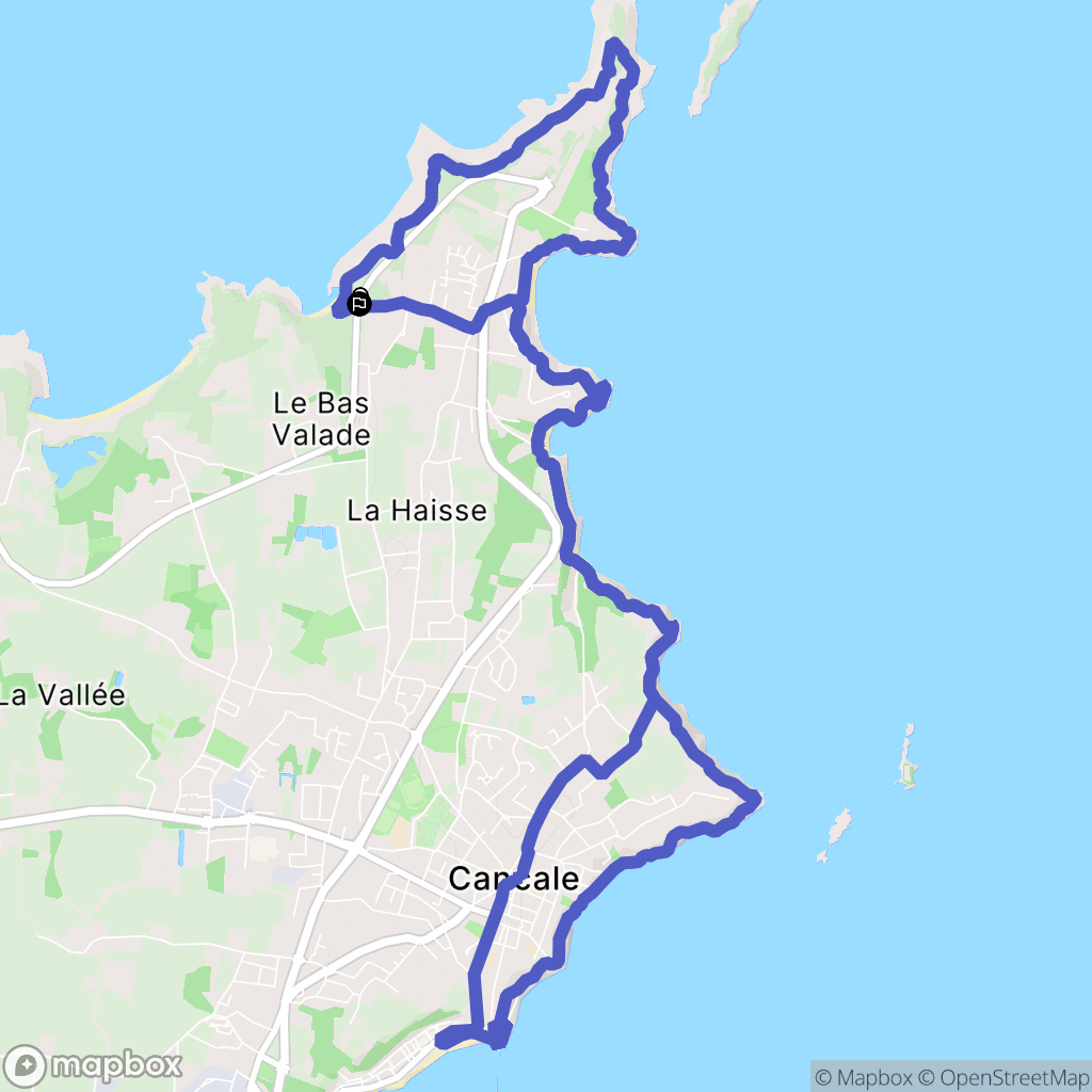 Cancale : carte du parcours de randonnée - France