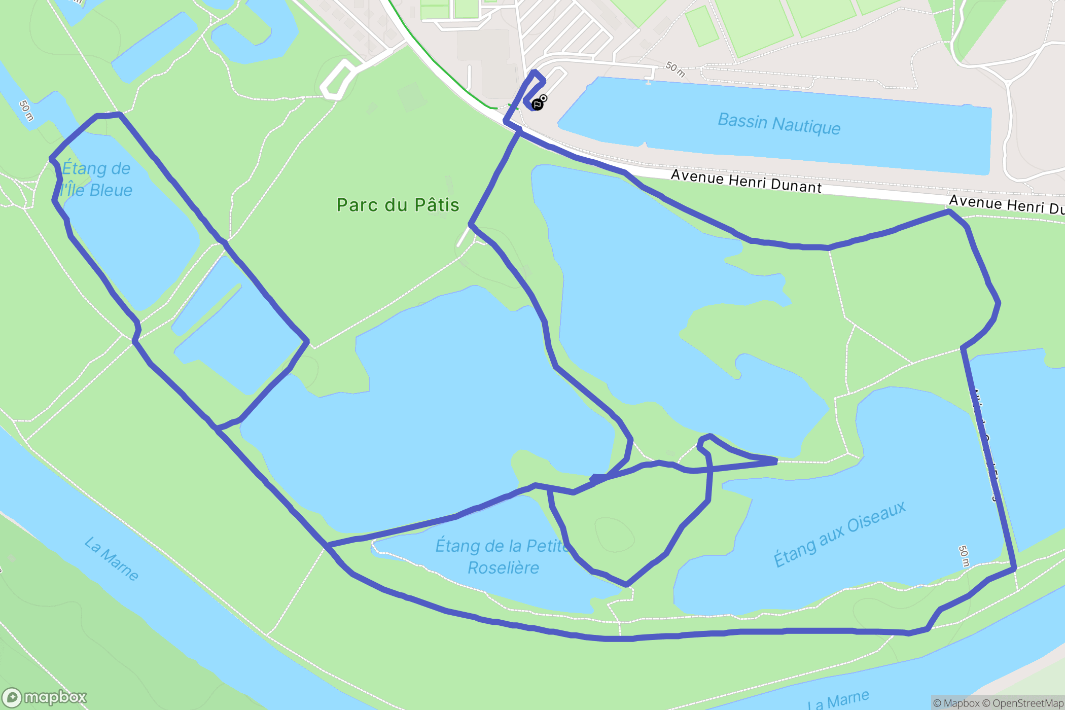 Meaux : carte du parcours de randonnée - France