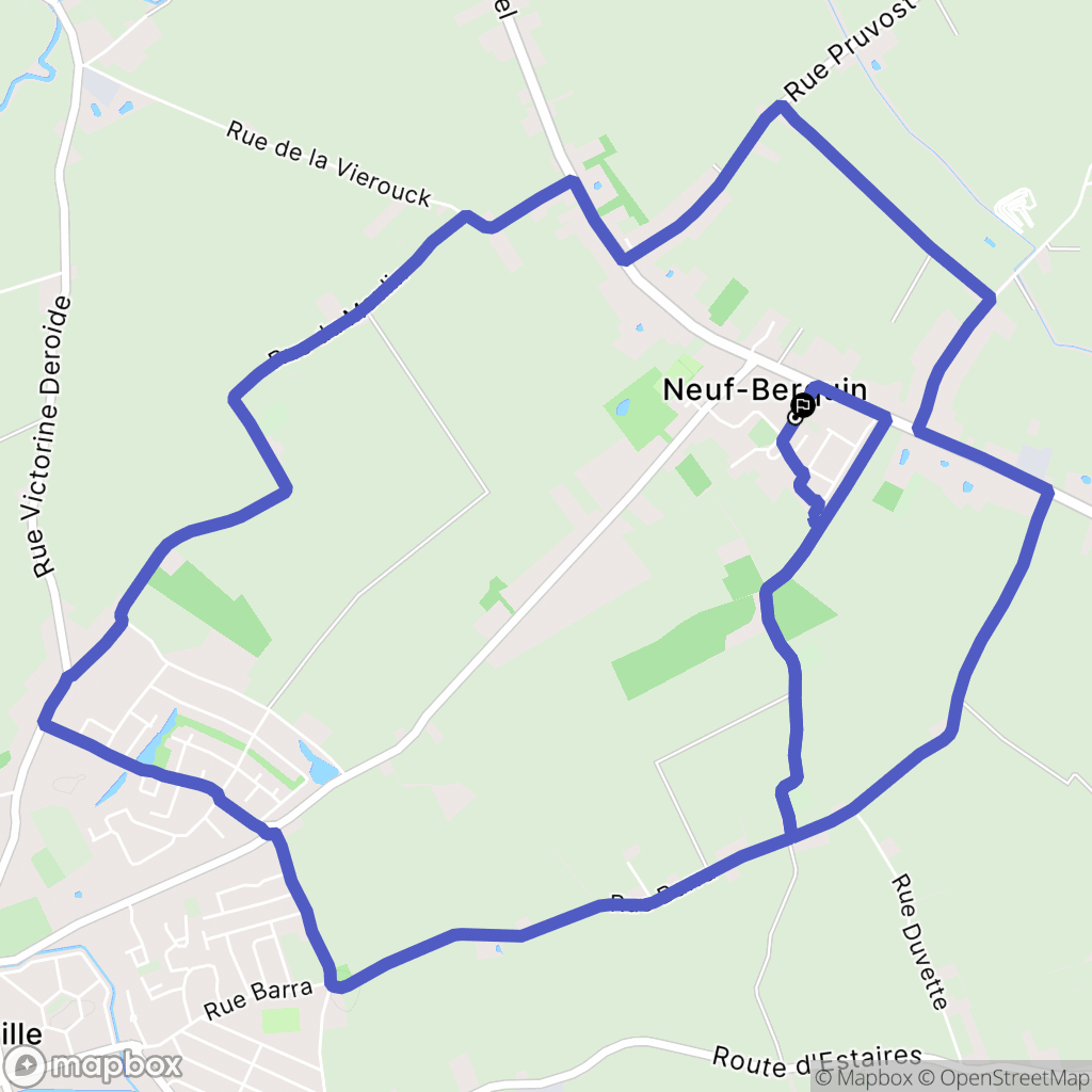 Neuf-Berquin : carte du parcours de randonnée - France