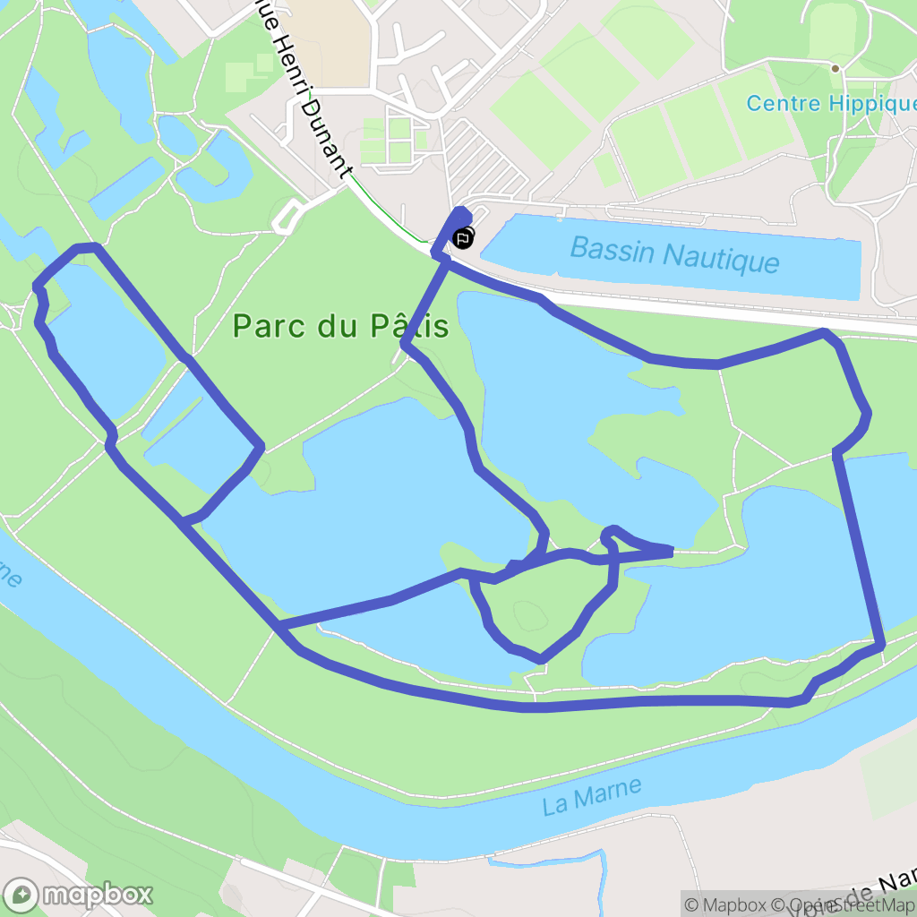 Meaux : carte du parcours de randonnée - France