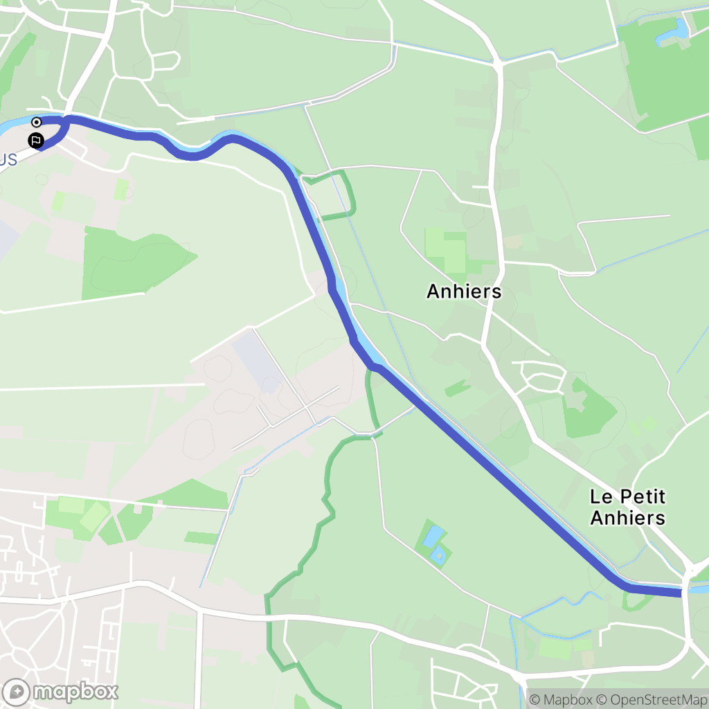 Douai : carte du parcours de randonnée - France