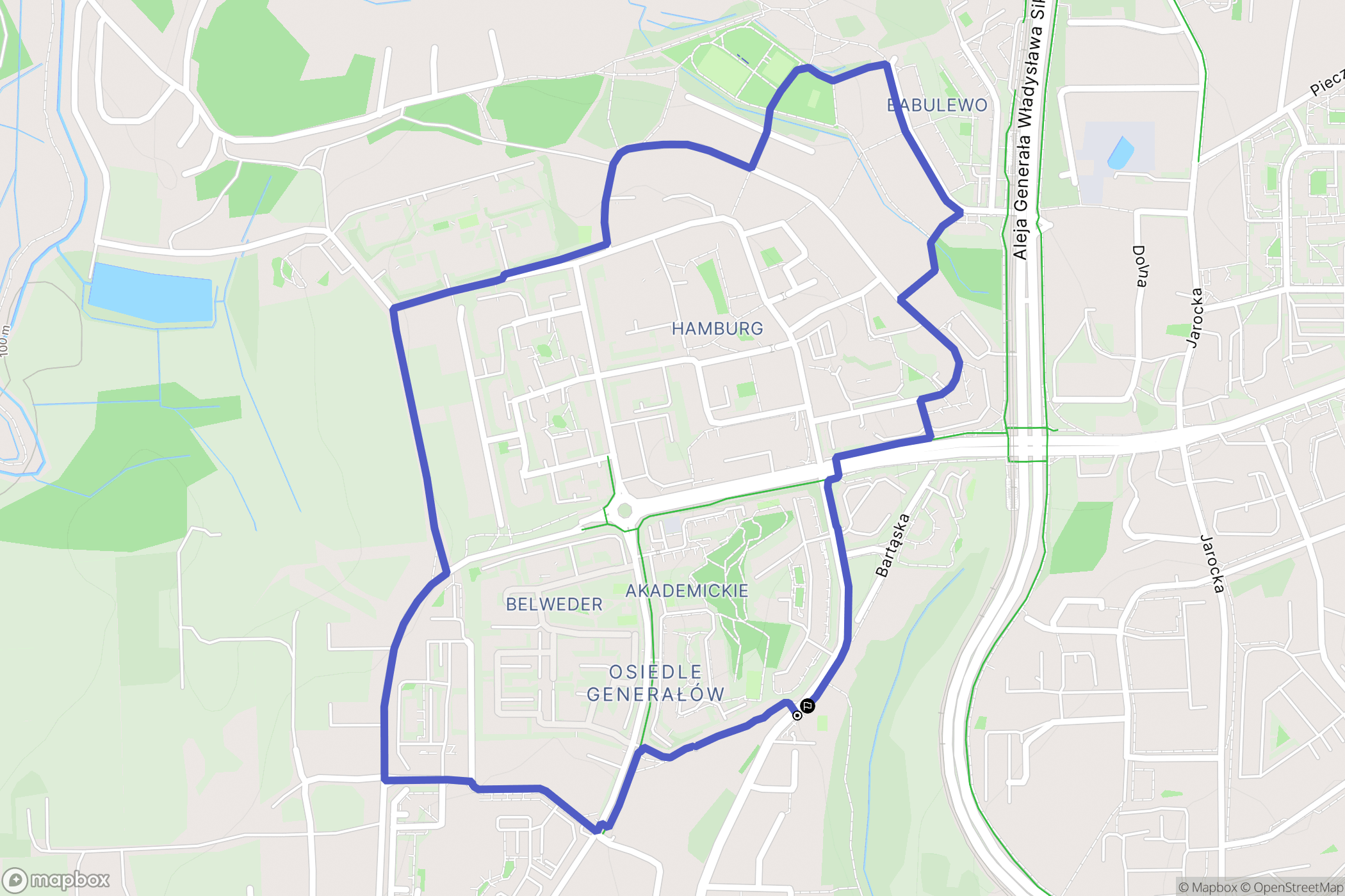Olsztyn: mapa trasy - Poland