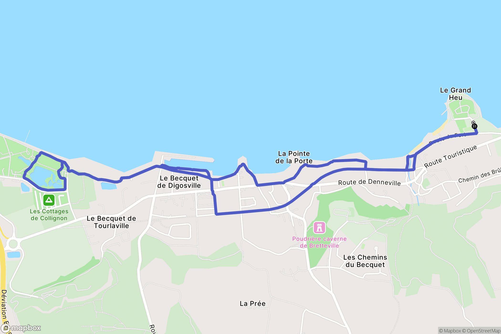 Bretteville : carte du parcours de randonnée - France