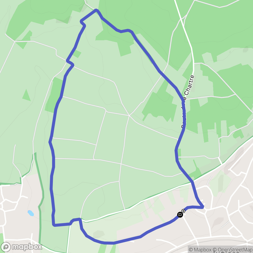 Juziers : carte du parcours de randonnée - France