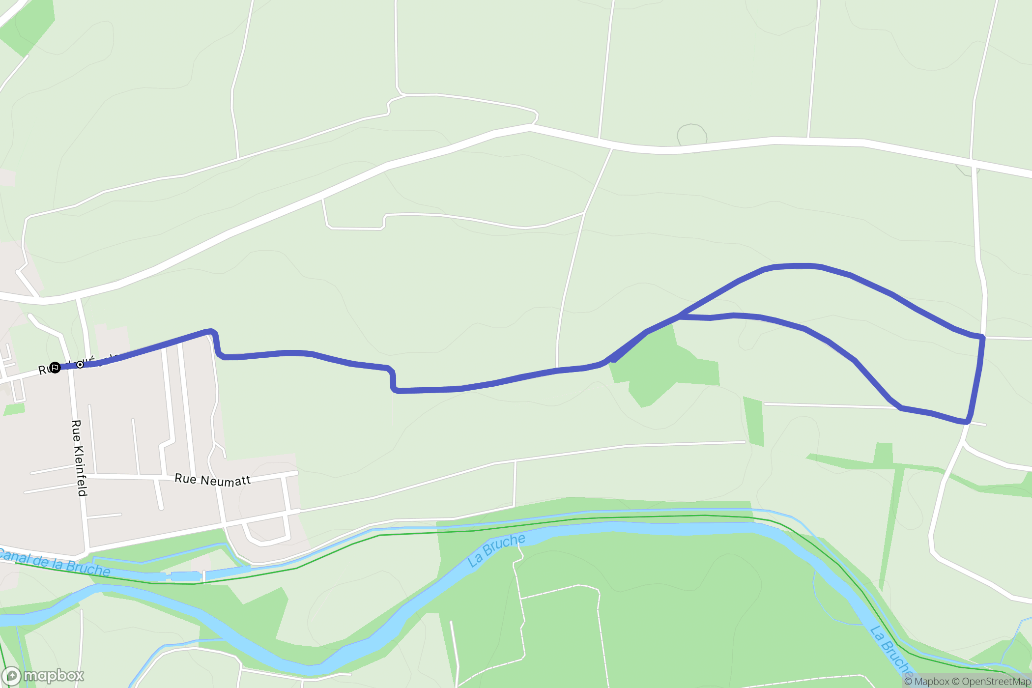 Ergersheim : carte du parcours de randonnée - France