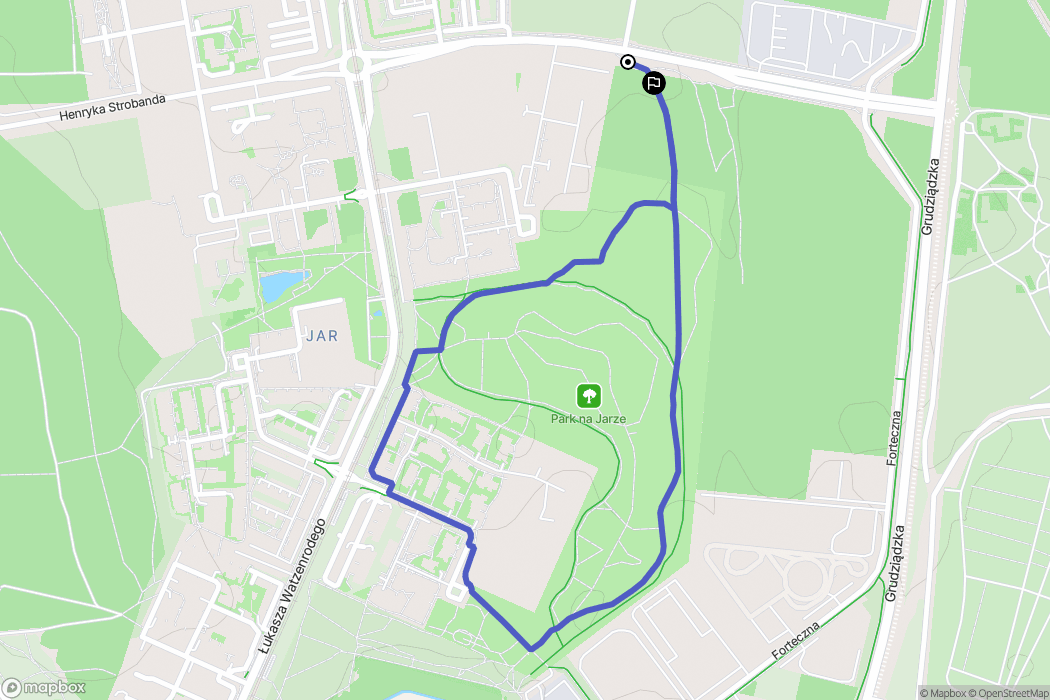 Toruń: mapa trasy - Poland