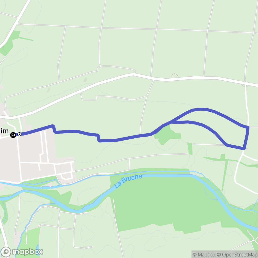Ergersheim : carte du parcours de randonnée - France