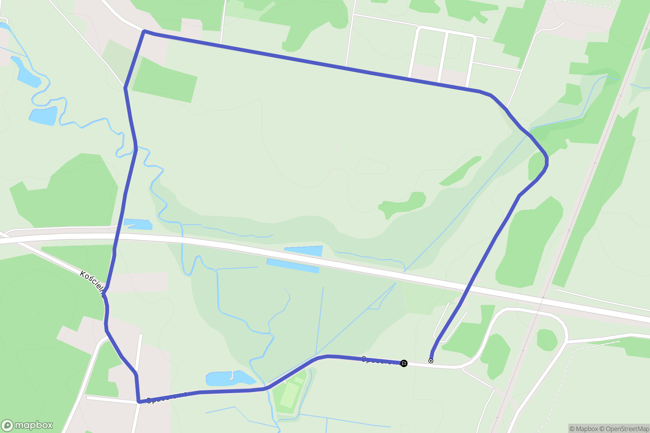 Wasilków: mapa trasy - Poland
