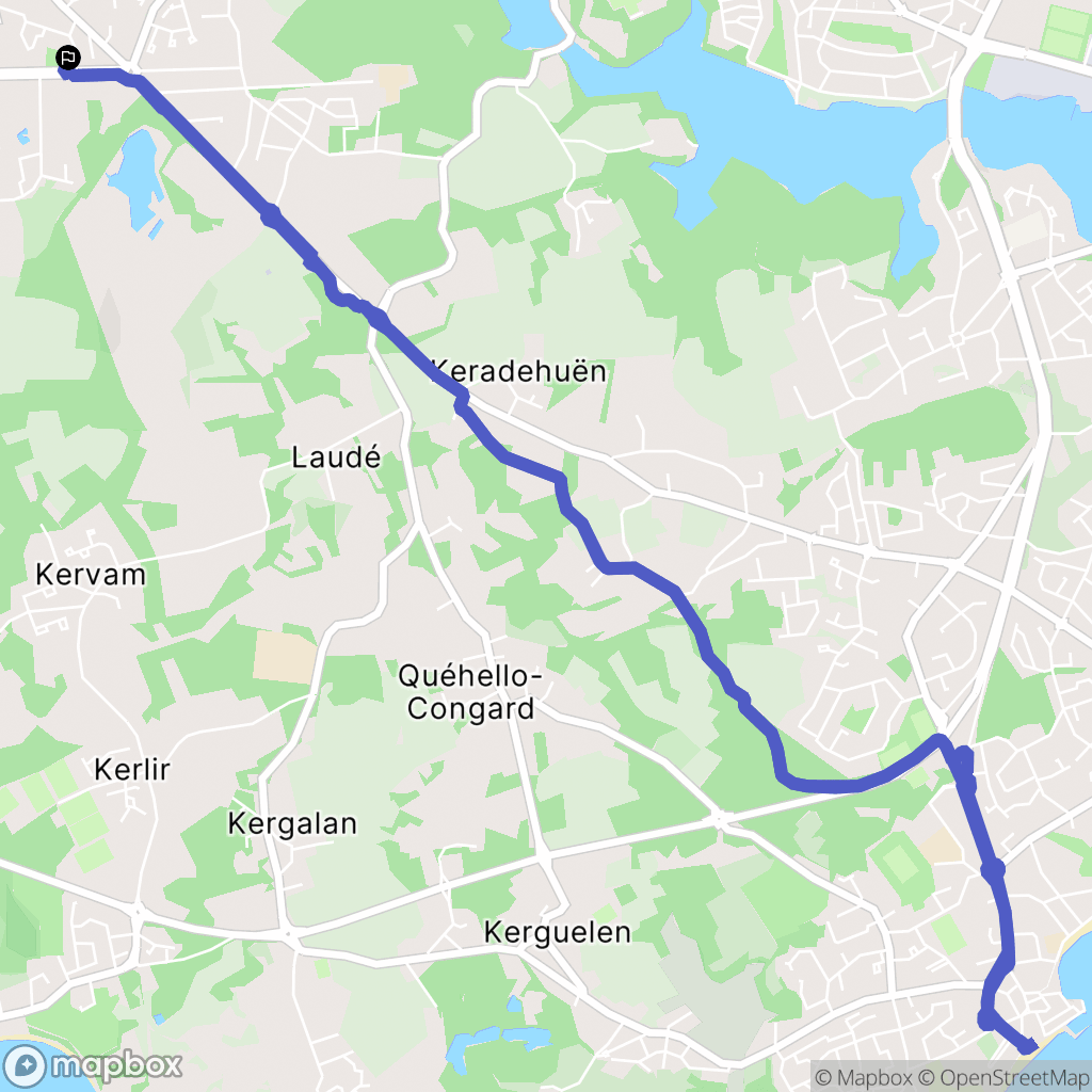 Ploemeur : carte du parcours de randonnée - France