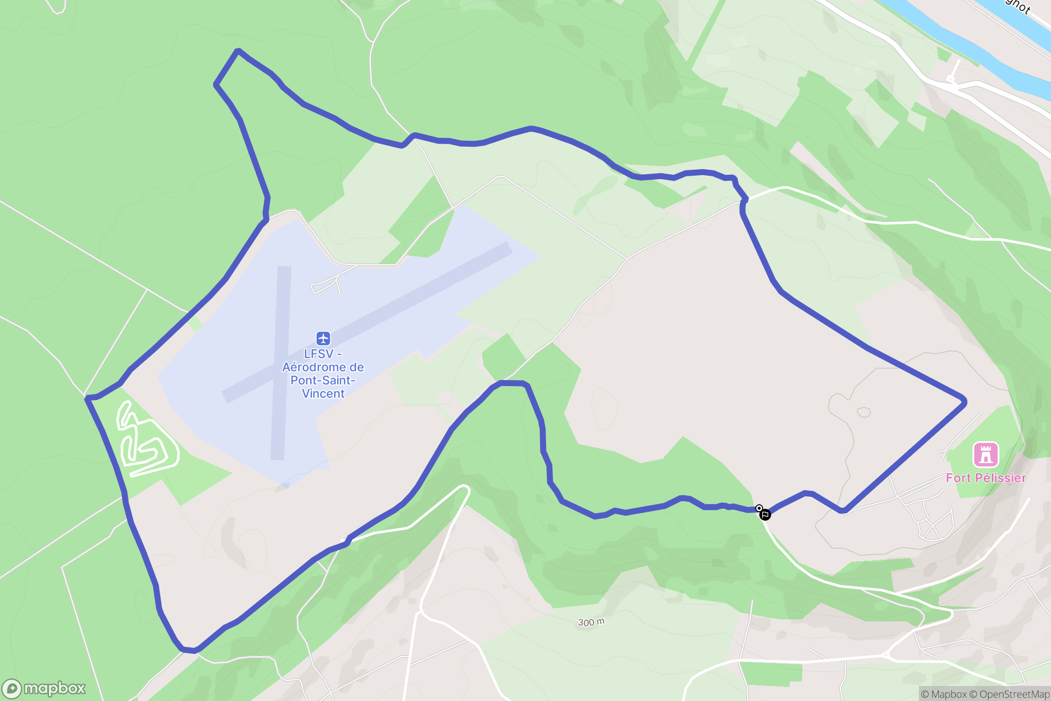 Bainville-sur-Madon : carte du parcours de randonnée - France