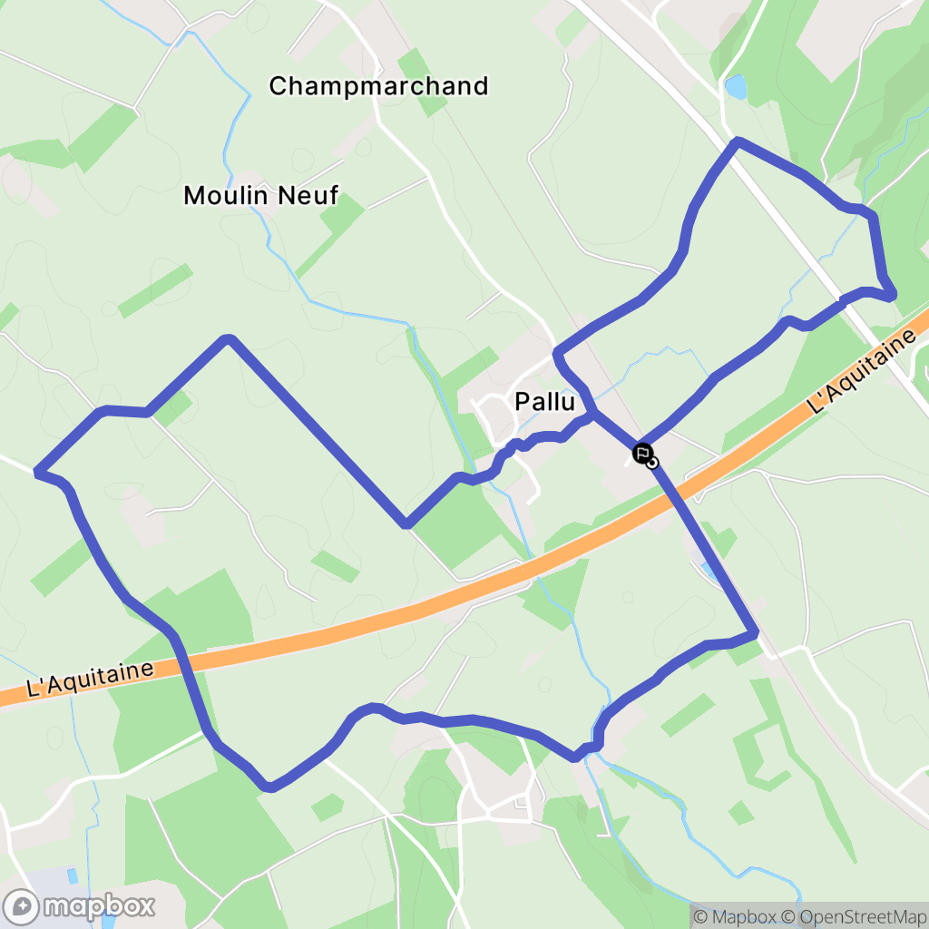 Nanteuil : carte du parcours de randonnée - France