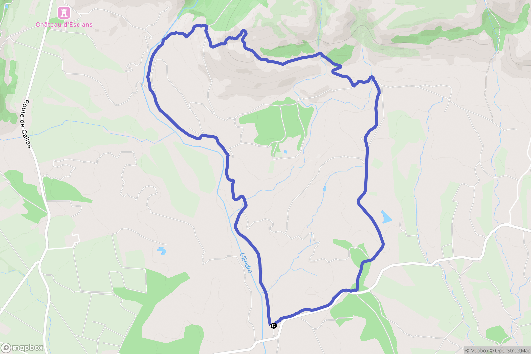 La Motte : carte du parcours de randonnée - France