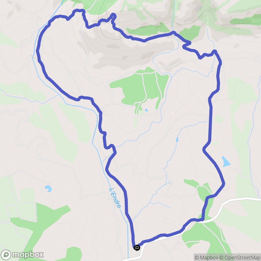 La Motte : carte du parcours de randonnée - France