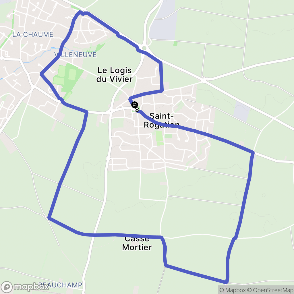 Saint-Rogatien : carte du parcours de randonnée - France