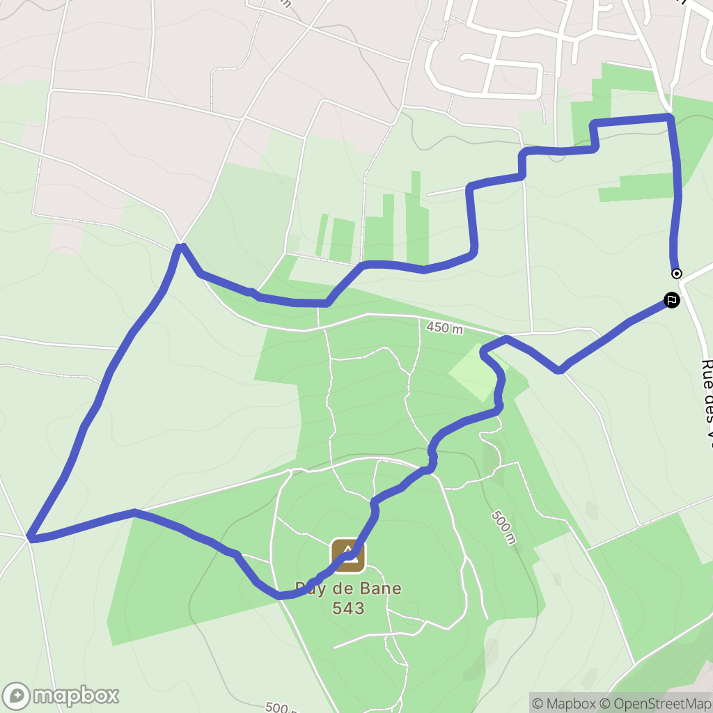 Lempdes : carte du parcours de randonnée - France