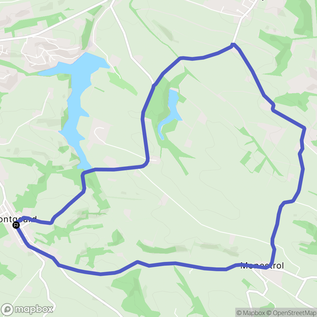 Montgeard : carte du parcours de randonnée - France