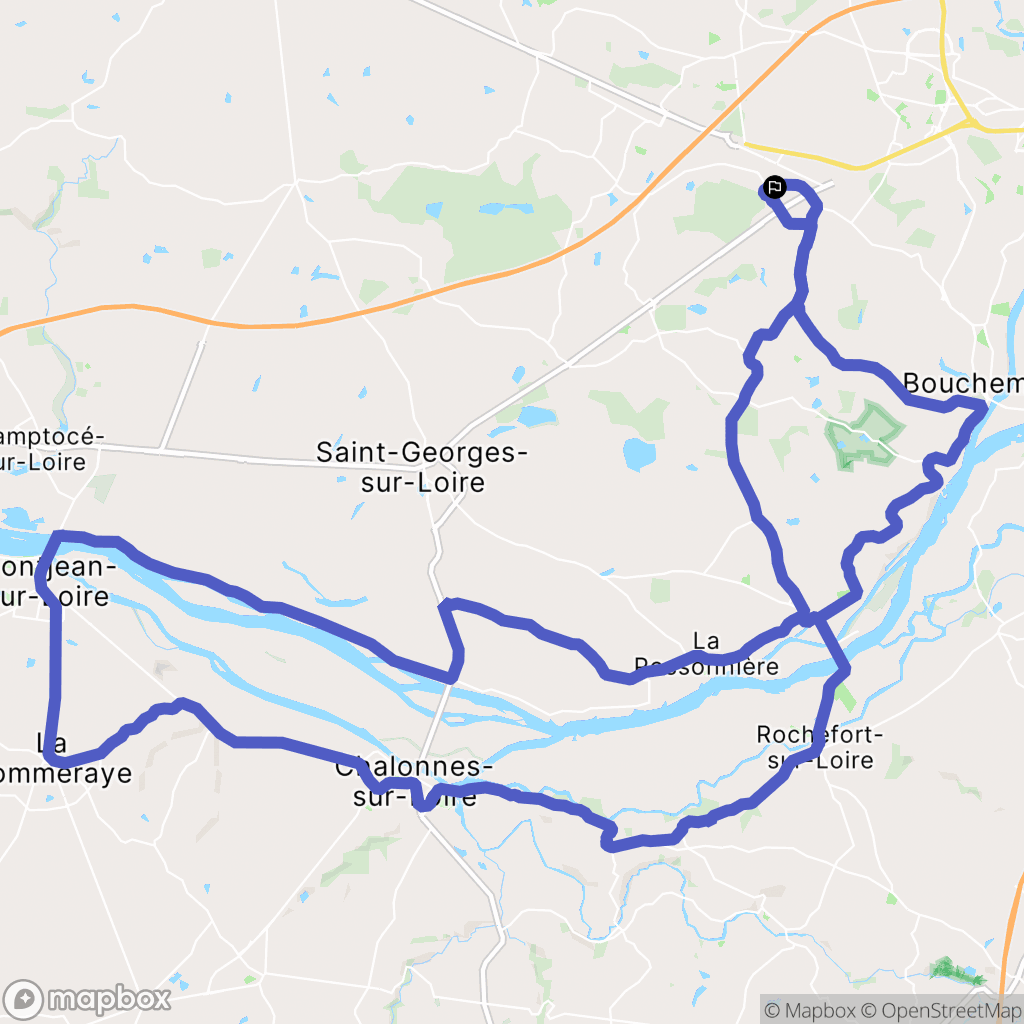 Saint-Léger-de-Linières : carte du parcours de randonnée - France