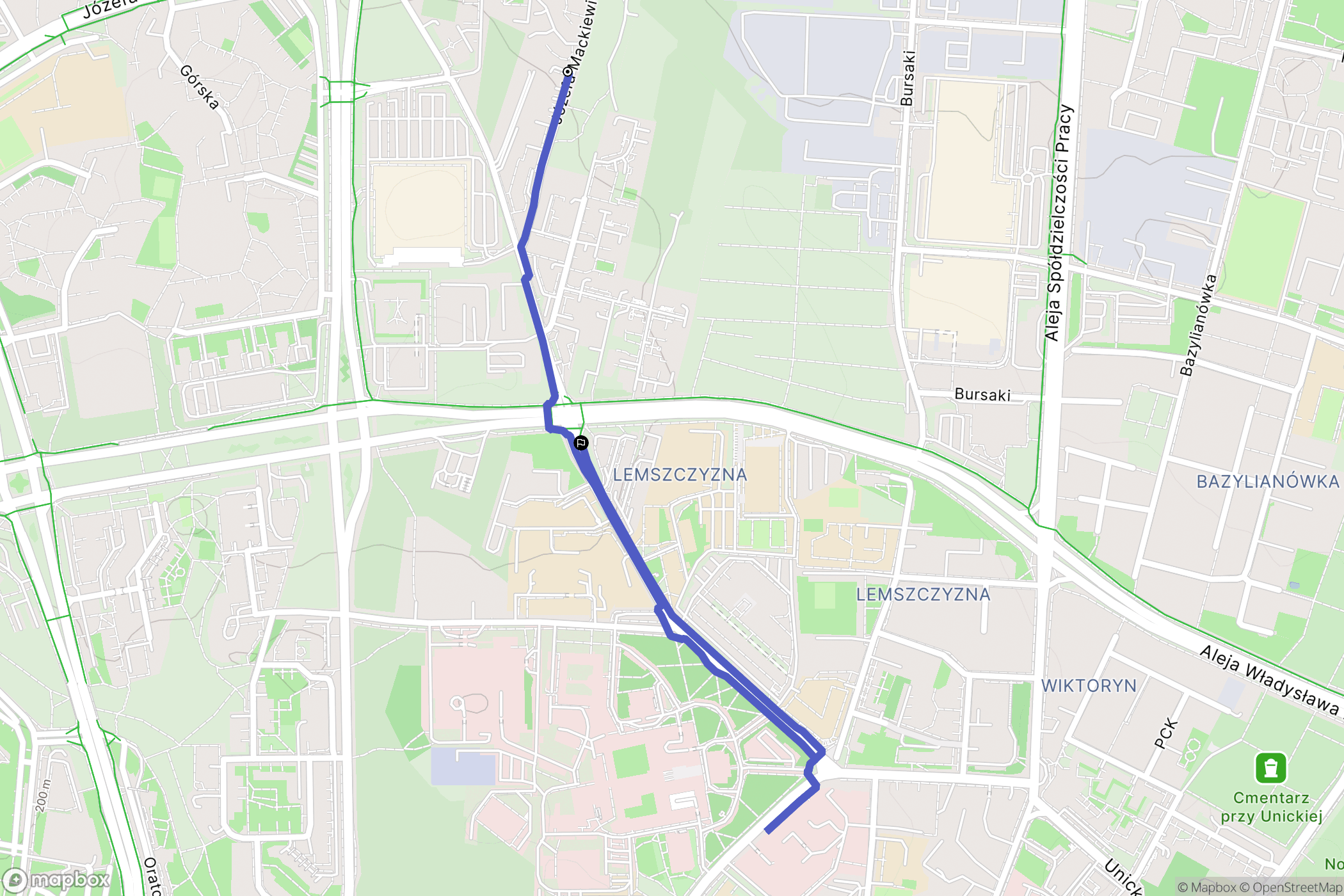 Lublin: mapa trasy - Poland
