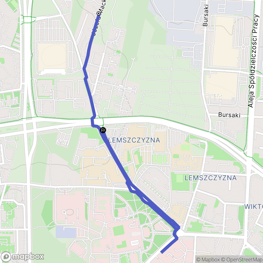 Lublin: mapa trasy - Poland