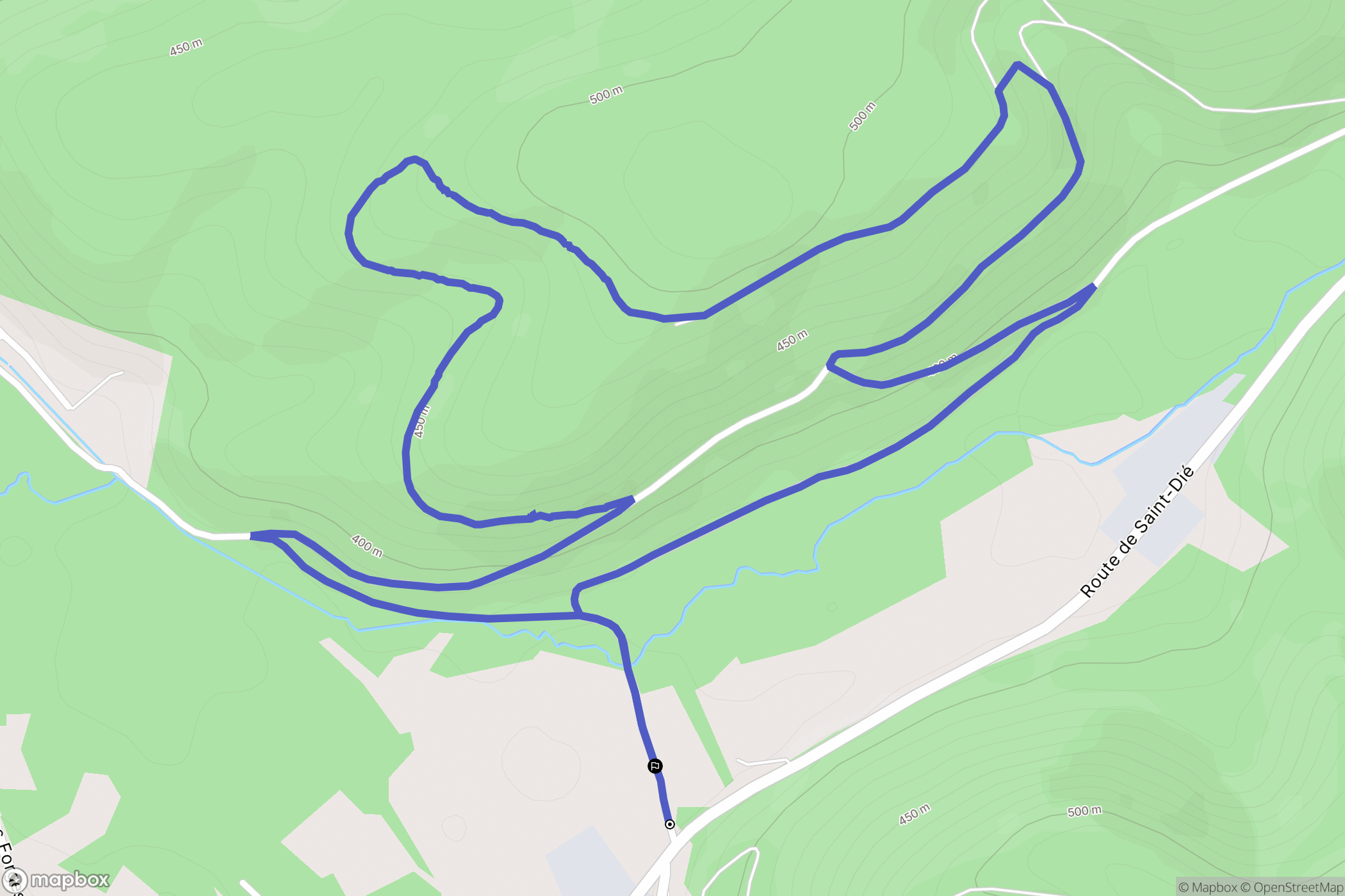 Domfaing : carte du parcours de randonnée - France