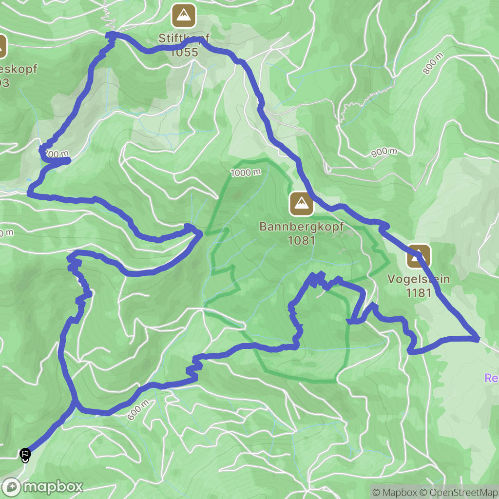 Wegscheid : carte du parcours de randonnée - France