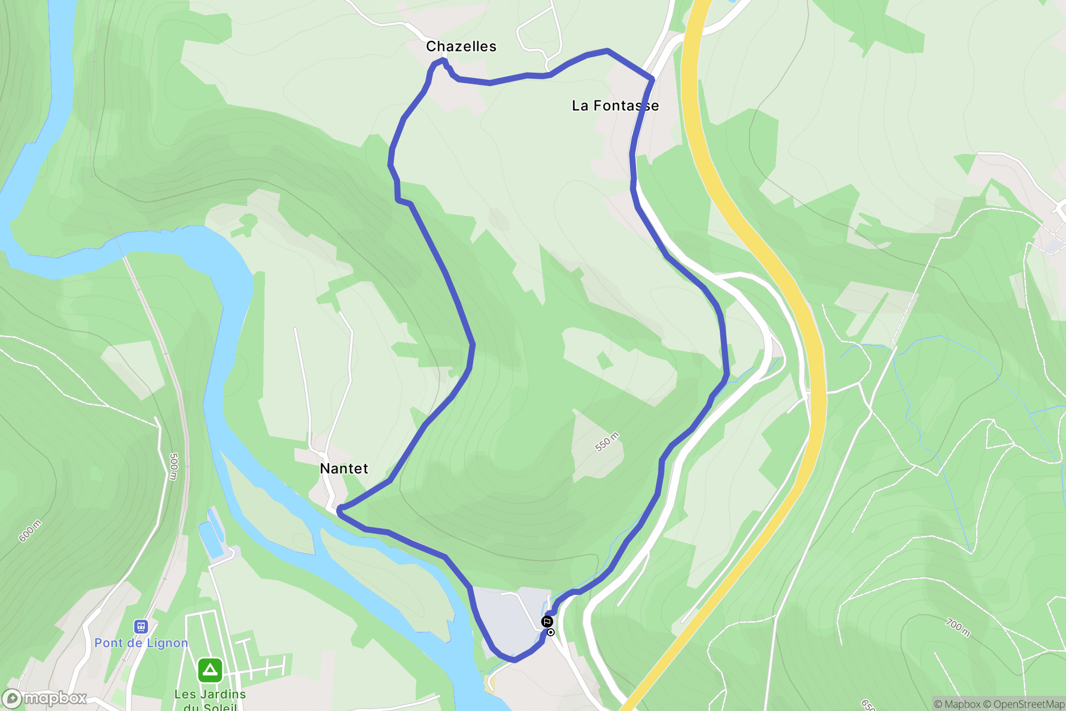 Monistrol-sur-Loire : carte du parcours de randonnée - France