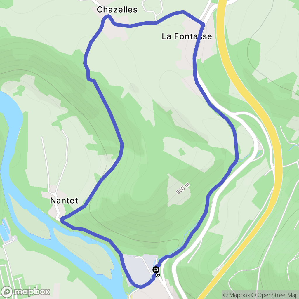 Monistrol-sur-Loire : carte du parcours de randonnée - France